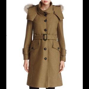 Military Green Melange Claybroke Wool Coat
